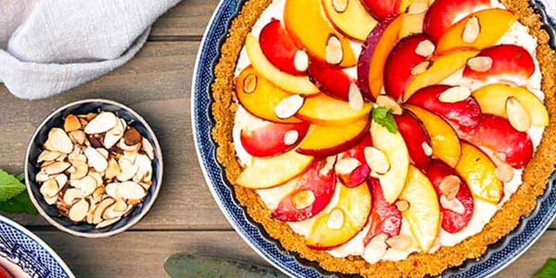 no-bake stone fruit tart