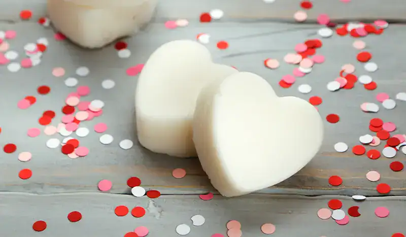 Lotion Bars shaped like hearts