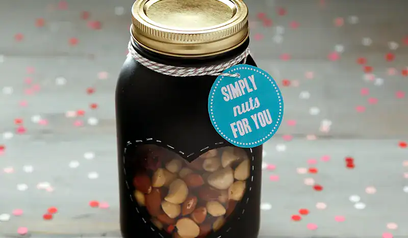 Trail mix in a jar