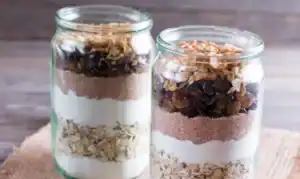 Cookie ingredients in a jar