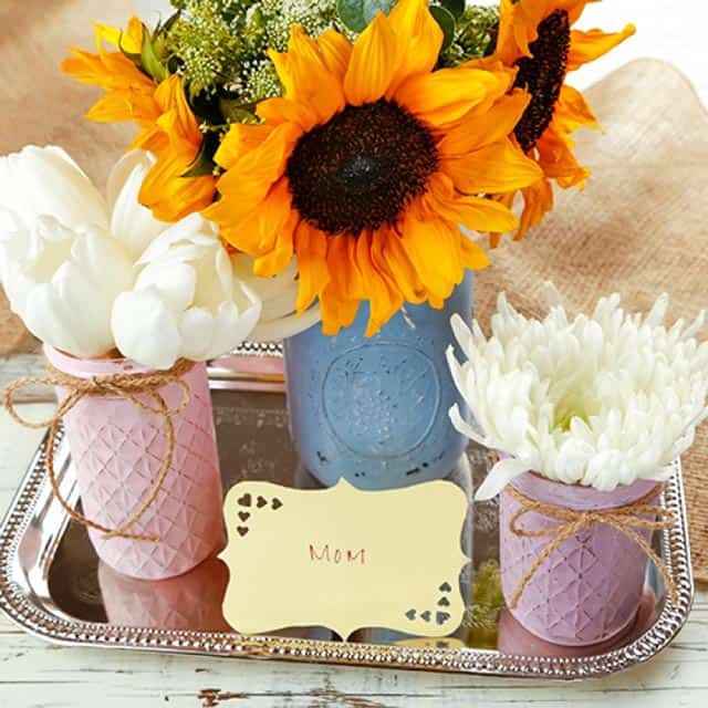 Mother's Day Mason Jar Vases Sprouts Farmers Market