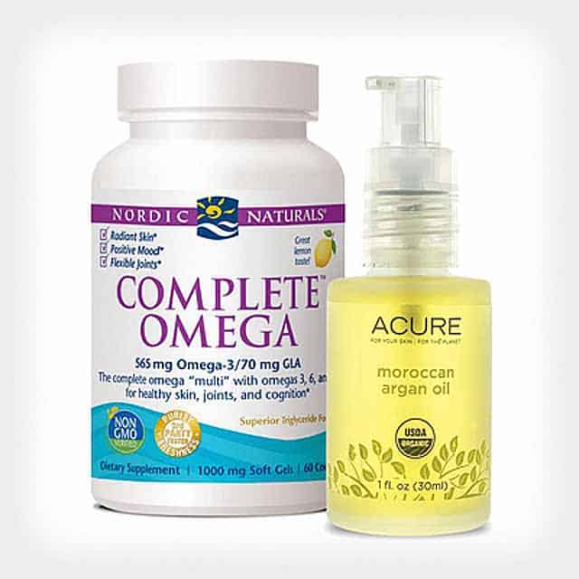 Nordic Naturals Omega vitamins and Moroccan argan oil