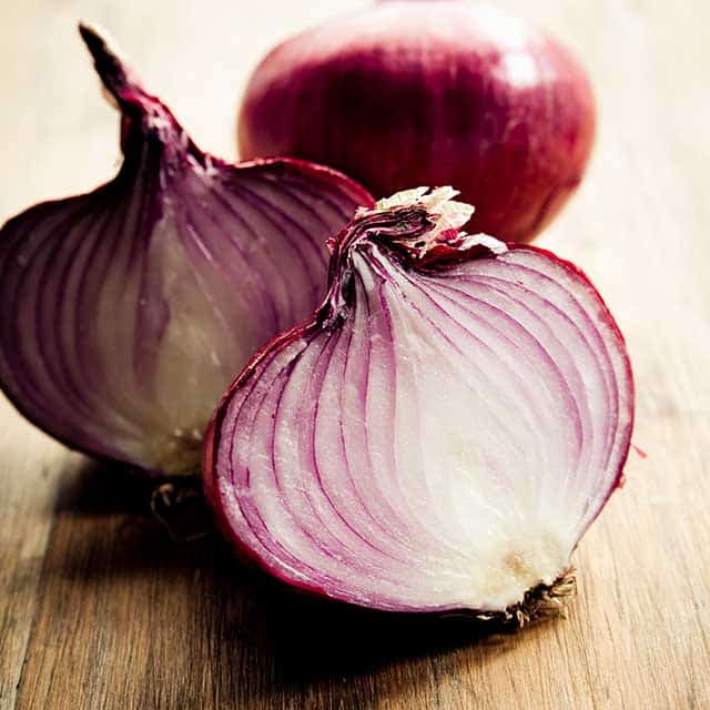 Red Onion cut in half