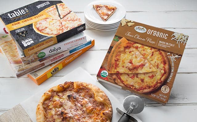 Different frozen pizzas
