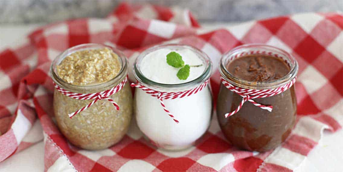 Three different body scrubs
