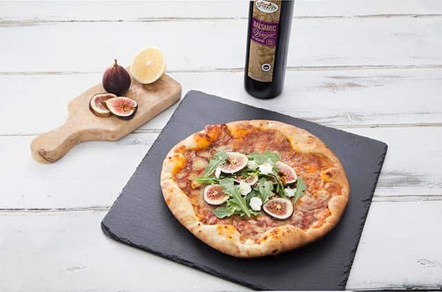 Pizza with balsamic