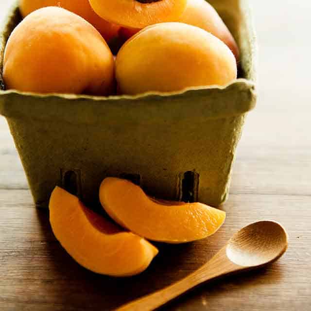 Apricots in a carton