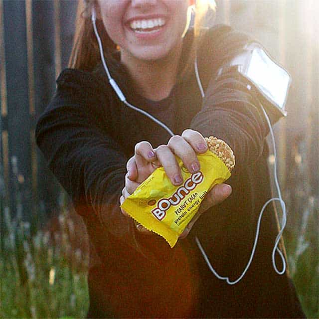 Lady holding a bounce bar