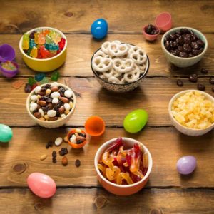 Easter eggs filled with bulk items