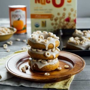 A stack of Pumpkin Cider Donuts