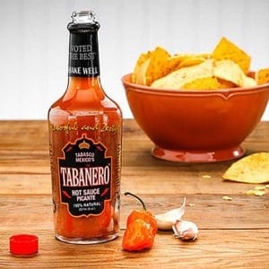 Tabanero hot sauce and chips
