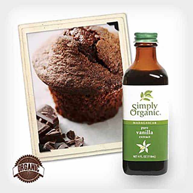Organic Vanilla Extract and muffin