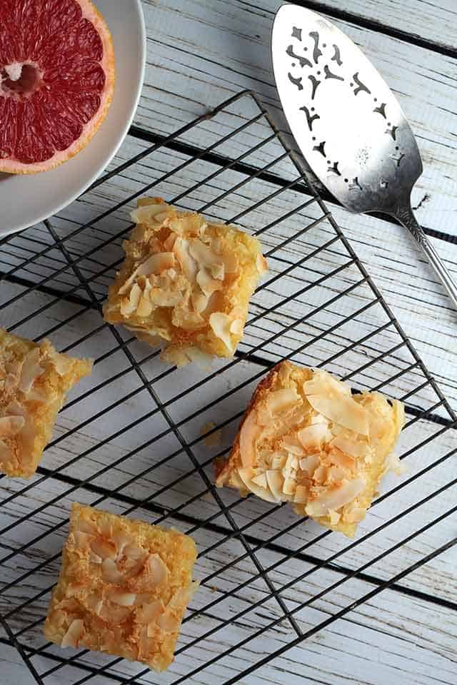 Coconut-Grapefruit Squares