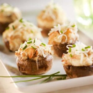 Creamy Pesto Stuffed Mushrooms