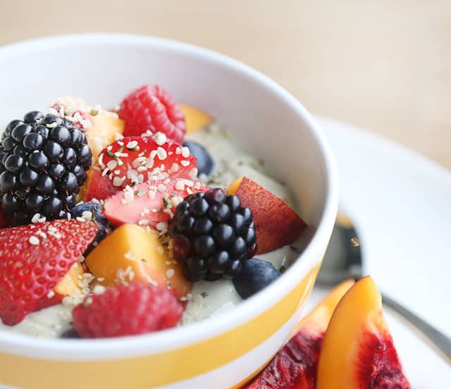 Fruit and yogurt