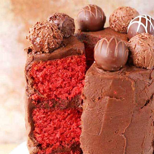 Red Velvet Truffle Cake