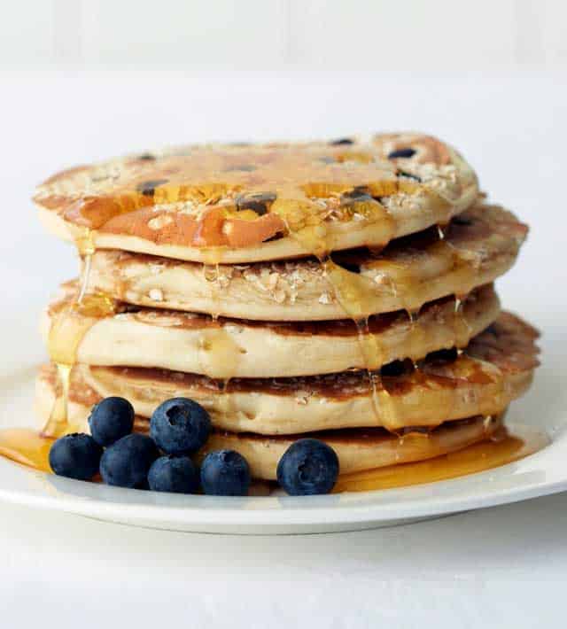 Blueberry Oat Pancakes recipe Blueberry Oat Pancakes