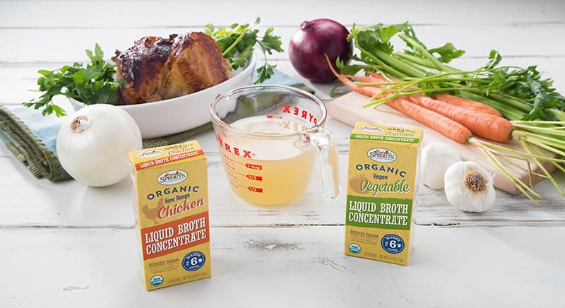 Chicken Broth and Vegetable Broth