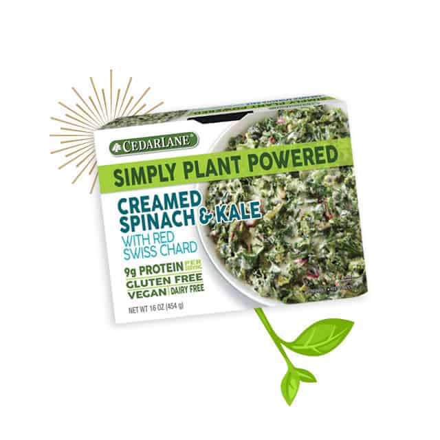 Cedarlane creamed spinach and kale with swiss chard