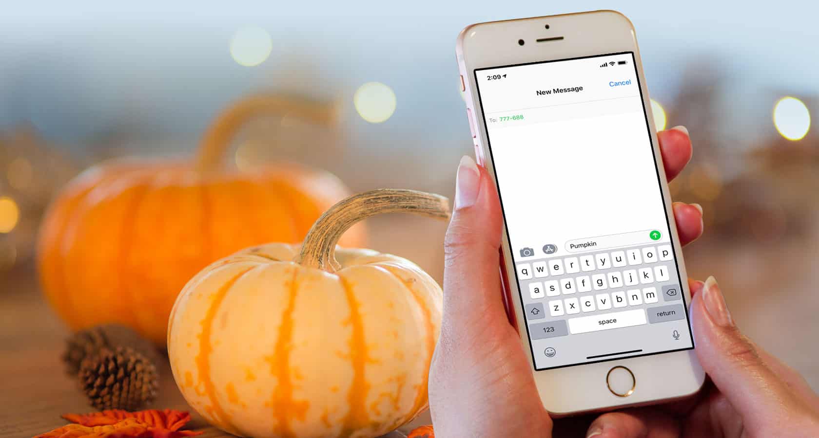 Texting pumpkin to win
