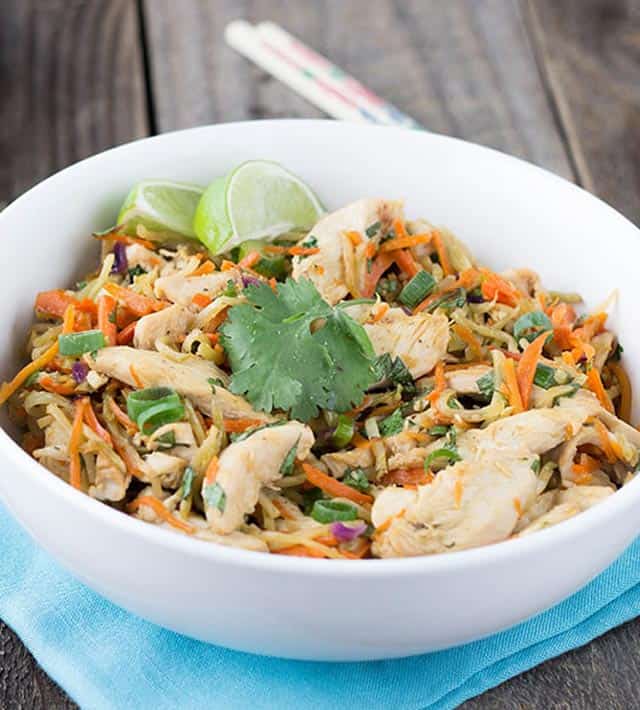 Bowl of Paleo Chicken Pad Thai