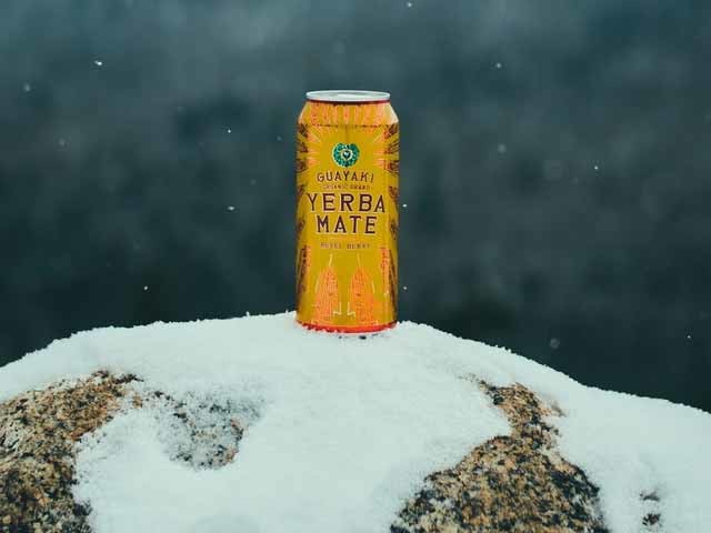 Guayaki Yerba Mate in snow
