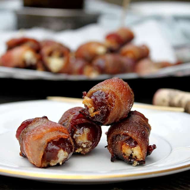 Bacon-wrapped dates Bacon-wrapped dates