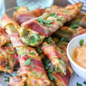 Bacon-Wrapped Hatch Chile Poppers