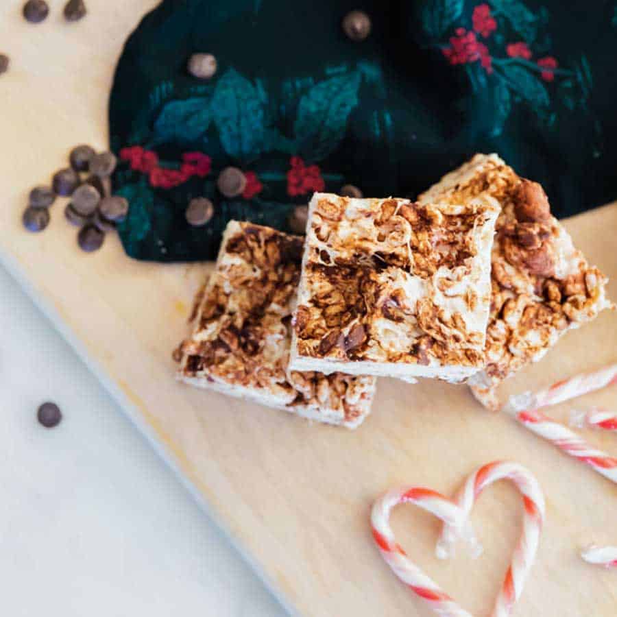 Peppermint Marshmallow Rice Treats