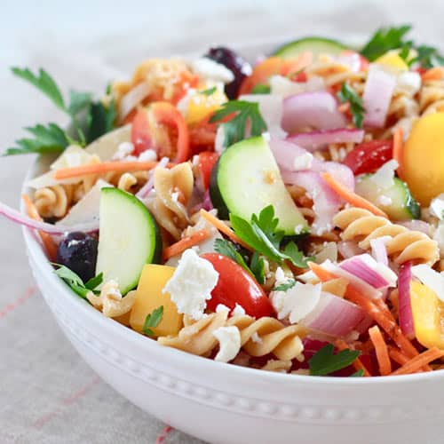 Gluten-free veggie pasta salad from Sprouts Farmers Market