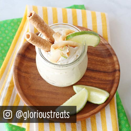 Coconut lime cheesecake in a jar from Sprouts Farmers Market