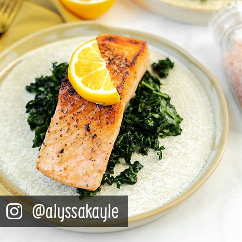 Meyer Lemon Roasted Salmon with Kale from Sprouts Farmers Market