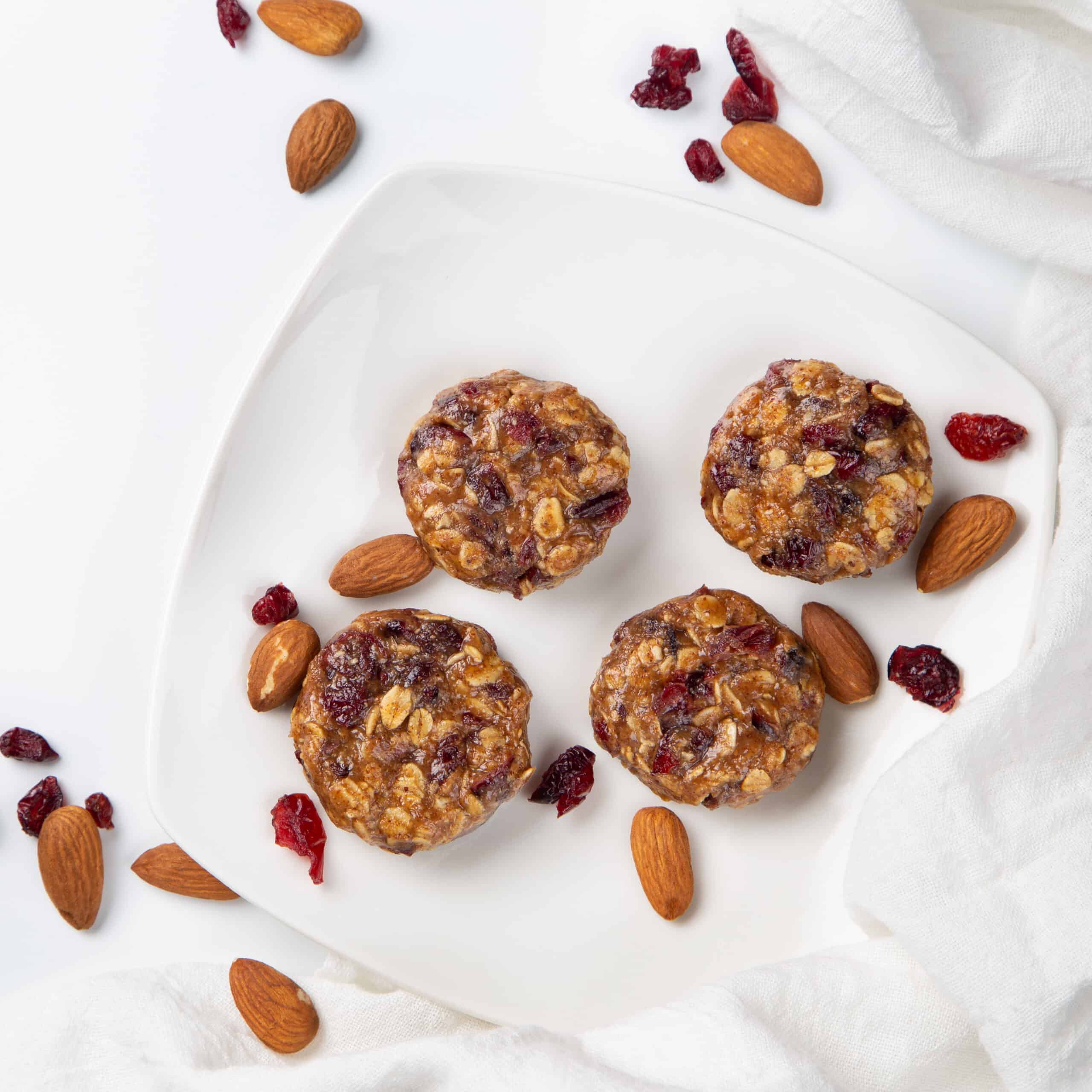 No Bake Energy Bites with Rolled Oats and Fruit