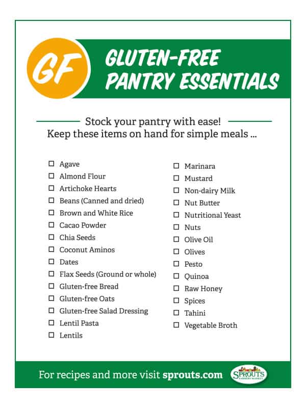 GLuten-free Shopping list