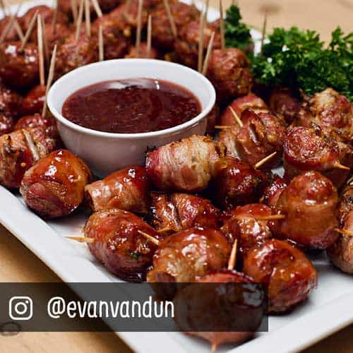 Smoked Bacon Wrapped Meatballs
