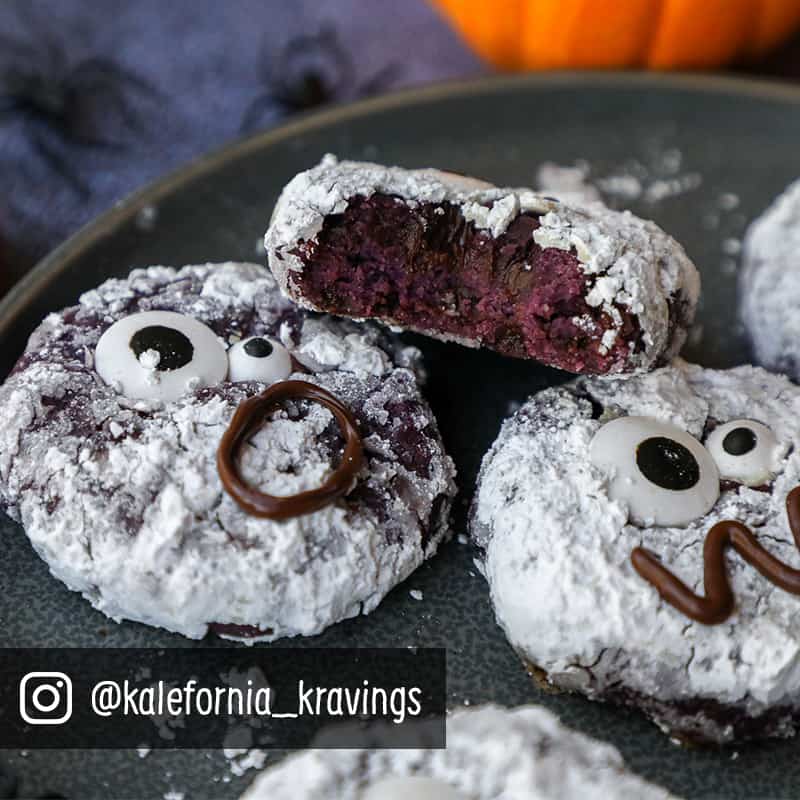 Cookies with purple sweet potatoes