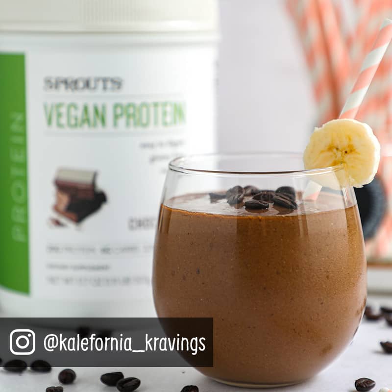 Sprouts vegan chocolate protein mocha smoothie