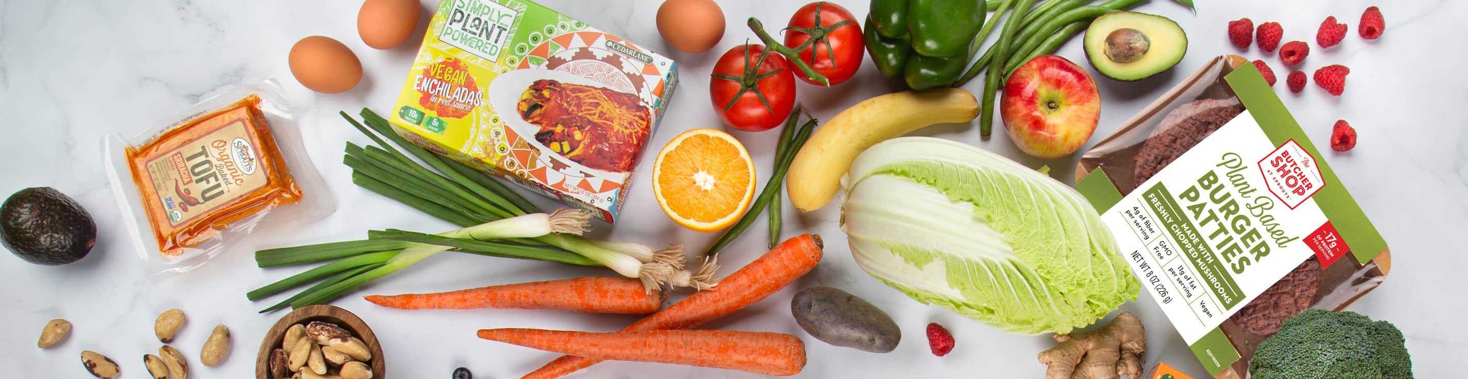 An abundance of plant-based products