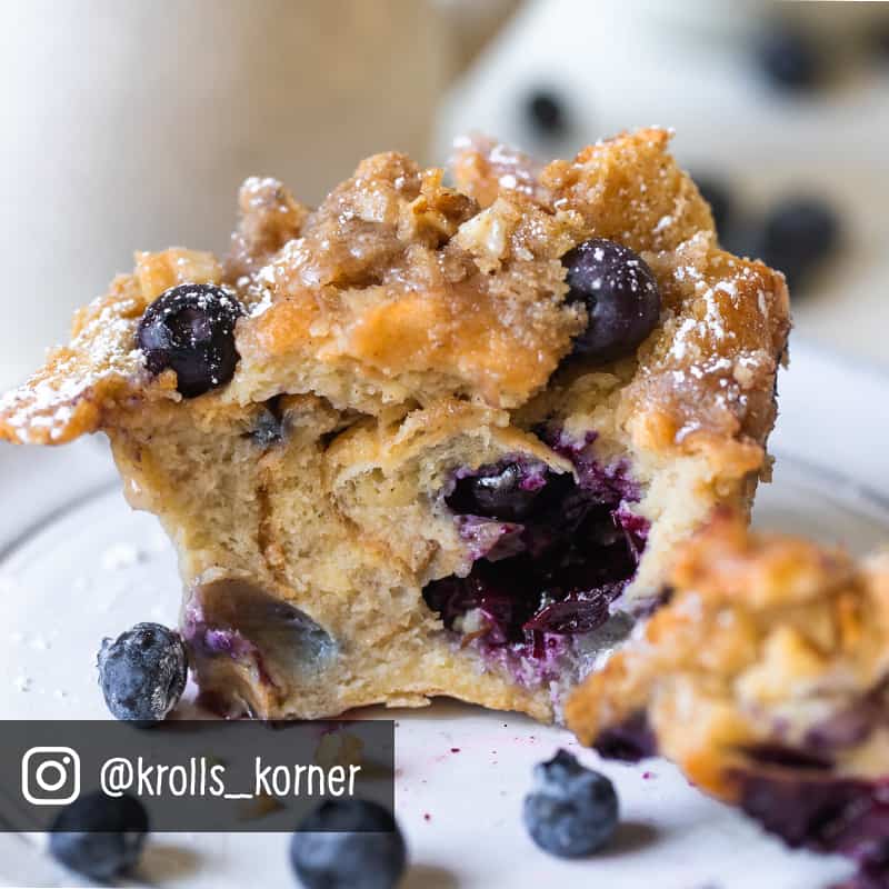 French bread blueberry muffins
