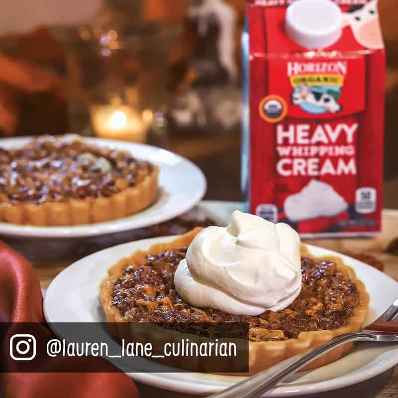 Organic Pecan Tart with Maple Whipped Cream
