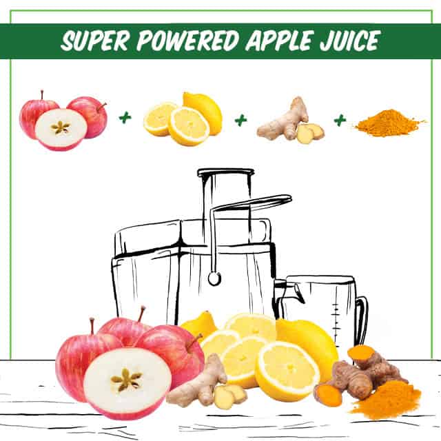 Super powered apple juice