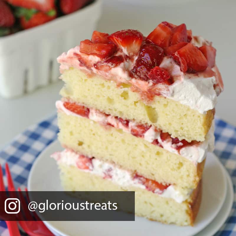 Strawberry Balsamic Shortcake Cake