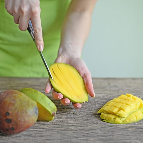 Mango slicing step 2 