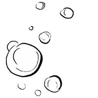 floating soap bubbles