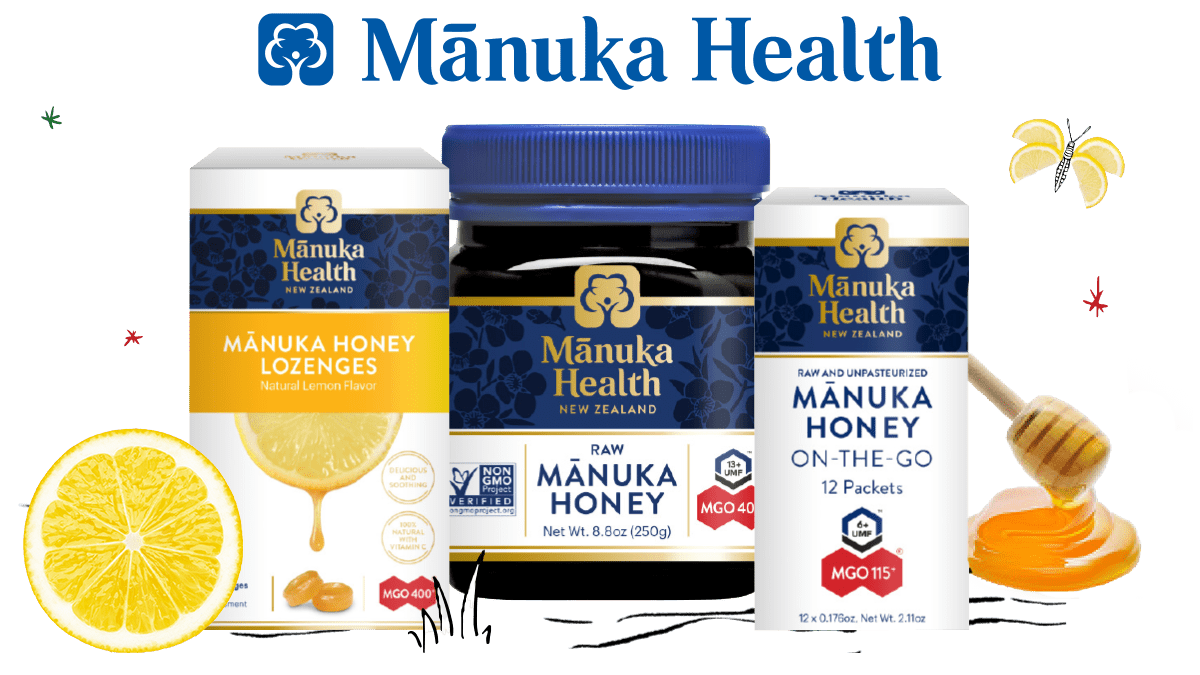 Manuka health products and logo