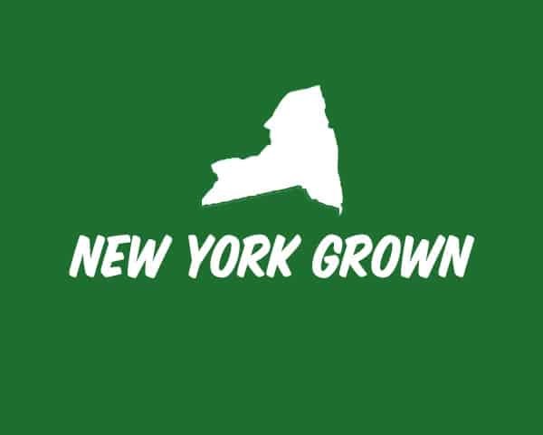 New York grown next to the state outline