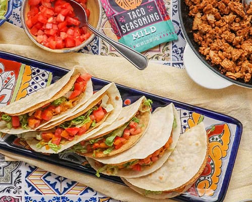 Plated soft and crunch tacos