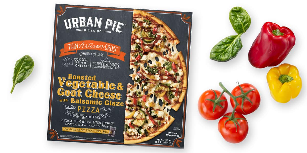 Urban Pie Vegetables & Goat Cheese Pizza Box