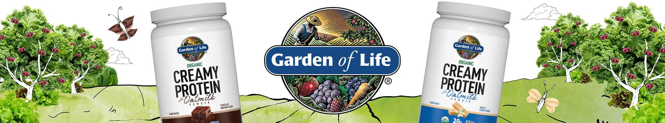 garden of life logo and protein products