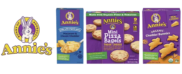 Annies logo next to products
